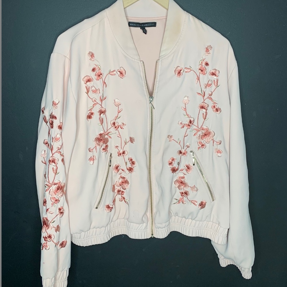 Floral Pink Bomer Jacket